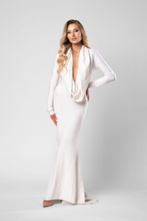 Sukienka „Biała Aurora” suknie wieczorowe Warszawa