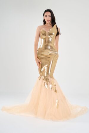 Kolekcja "Złota Mgiełka" sukienka Złota Nimfa suknie wieczorowe Warszawa