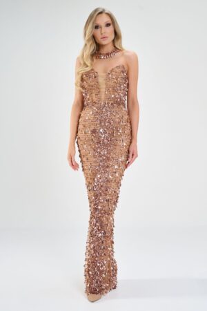 Kolekcja "Złota Mgiełka" sukienka Złoty Blask suknie wieczorowe Warszawa