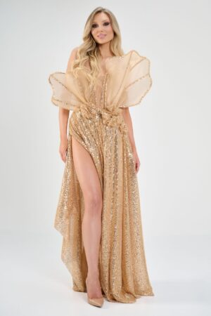 Kolekcja "Złota Mgiełka" sukienka Złoty Motyl suknie wieczorowe Warszawa