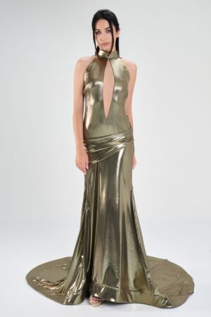 Kolekcja "Złota Mgiełka" sukienka Złoty Obłok suknie wieczorowe Warszawa